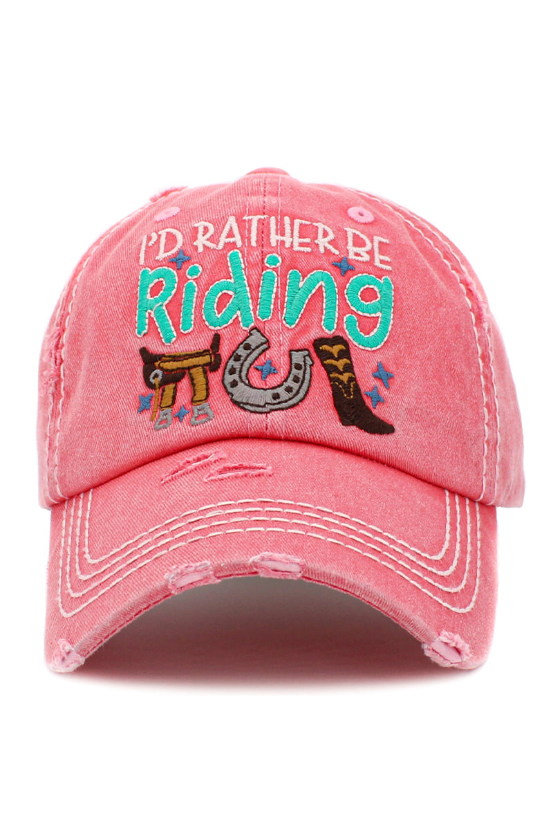 'I'd Rather Be Riding' Hat
