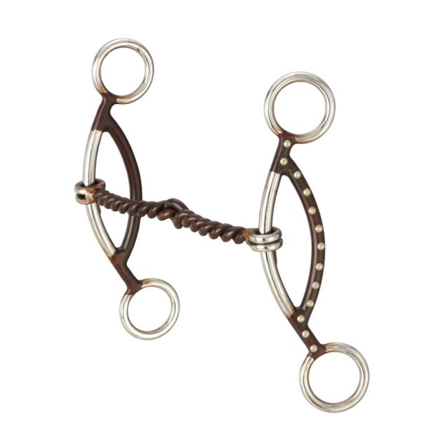Tough1 Antique Brown "H" Twisted Wire Gag Snaffle