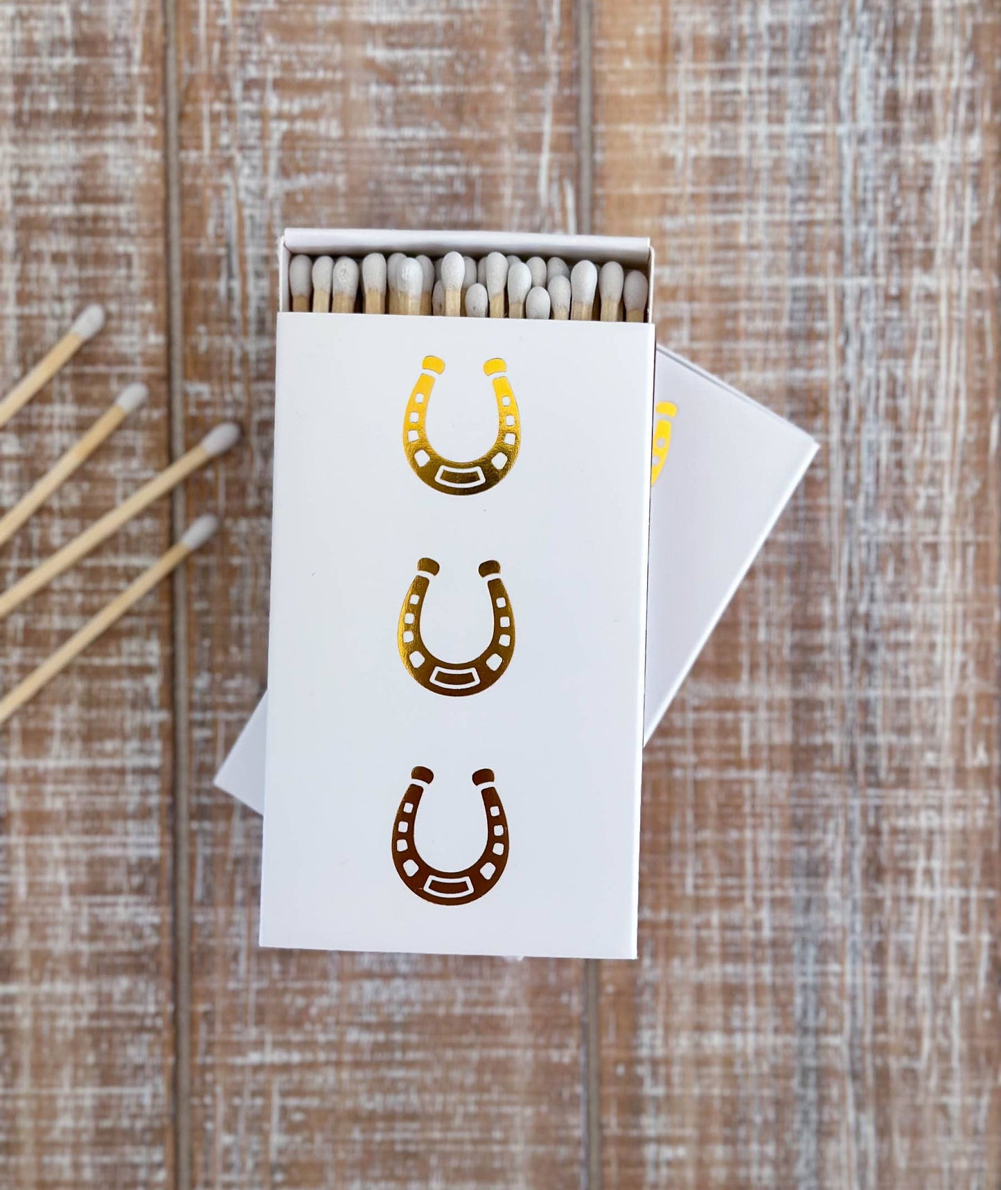 White Oversized Horseshoe Matches: White