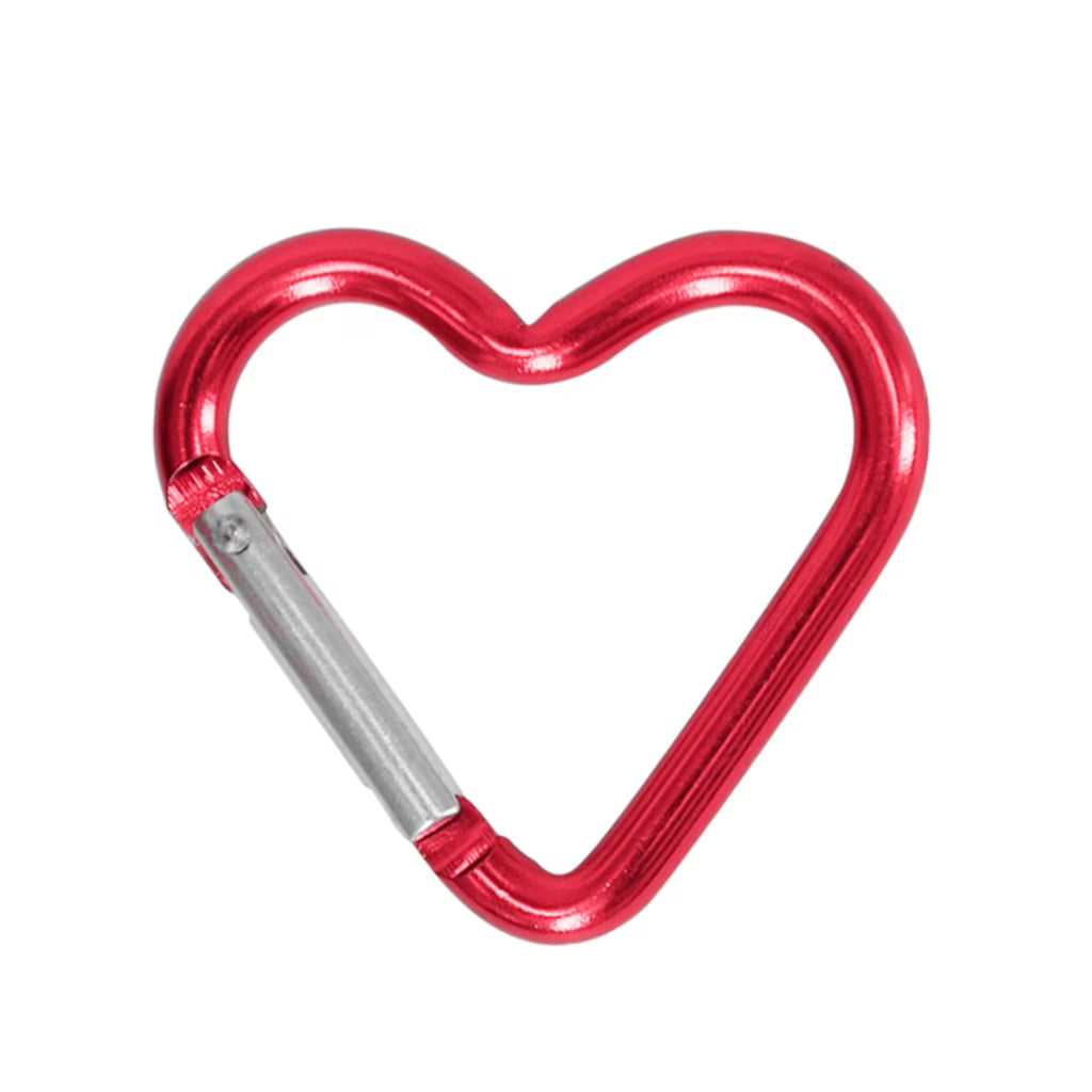 Red Heart Carabiner Keychain