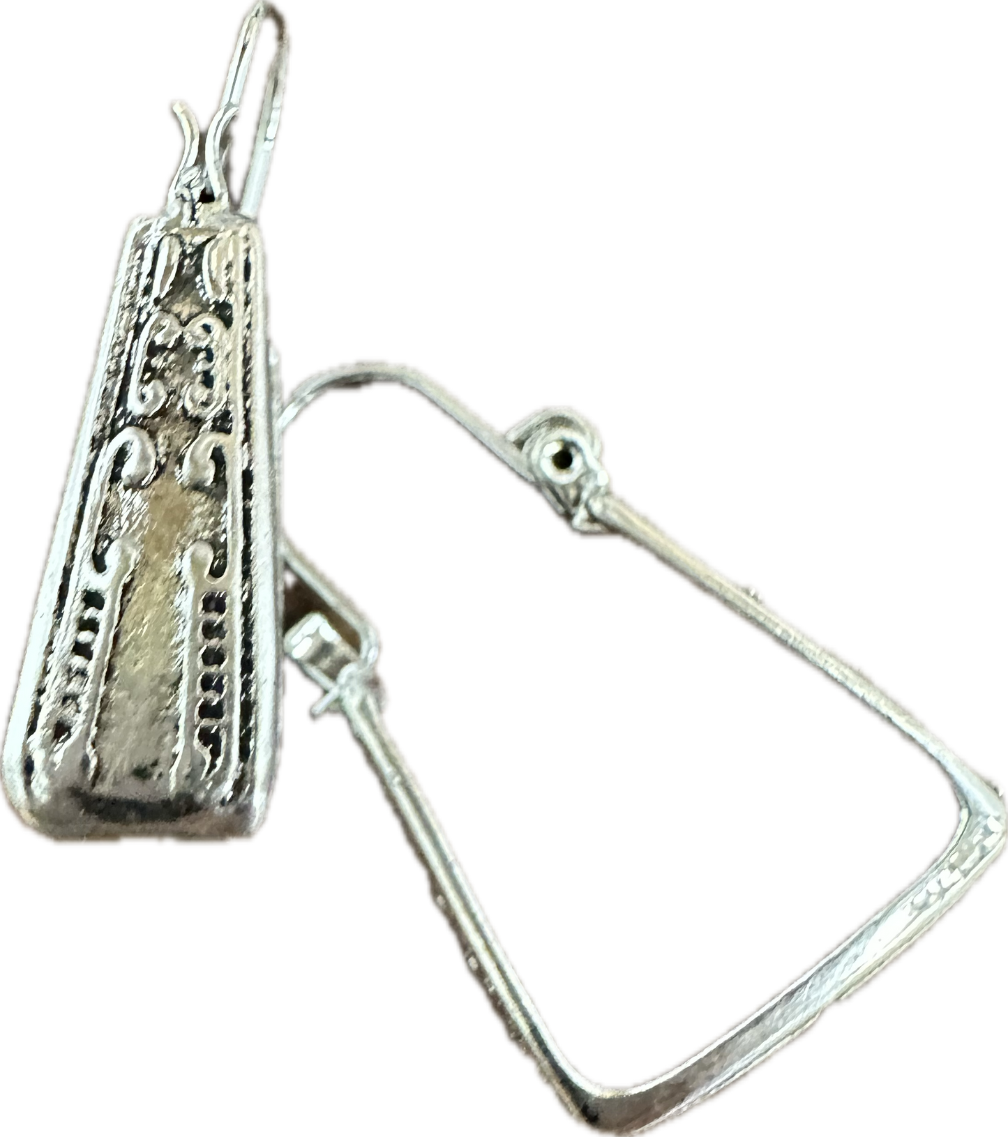 Stirrup Geometric Irregular Hoop Earrings