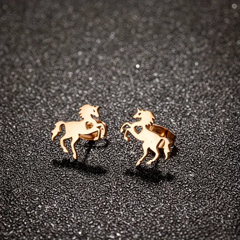 1 Pair Horse Stud Earrings