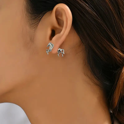 3D Horse Earrings - 2 Pieces