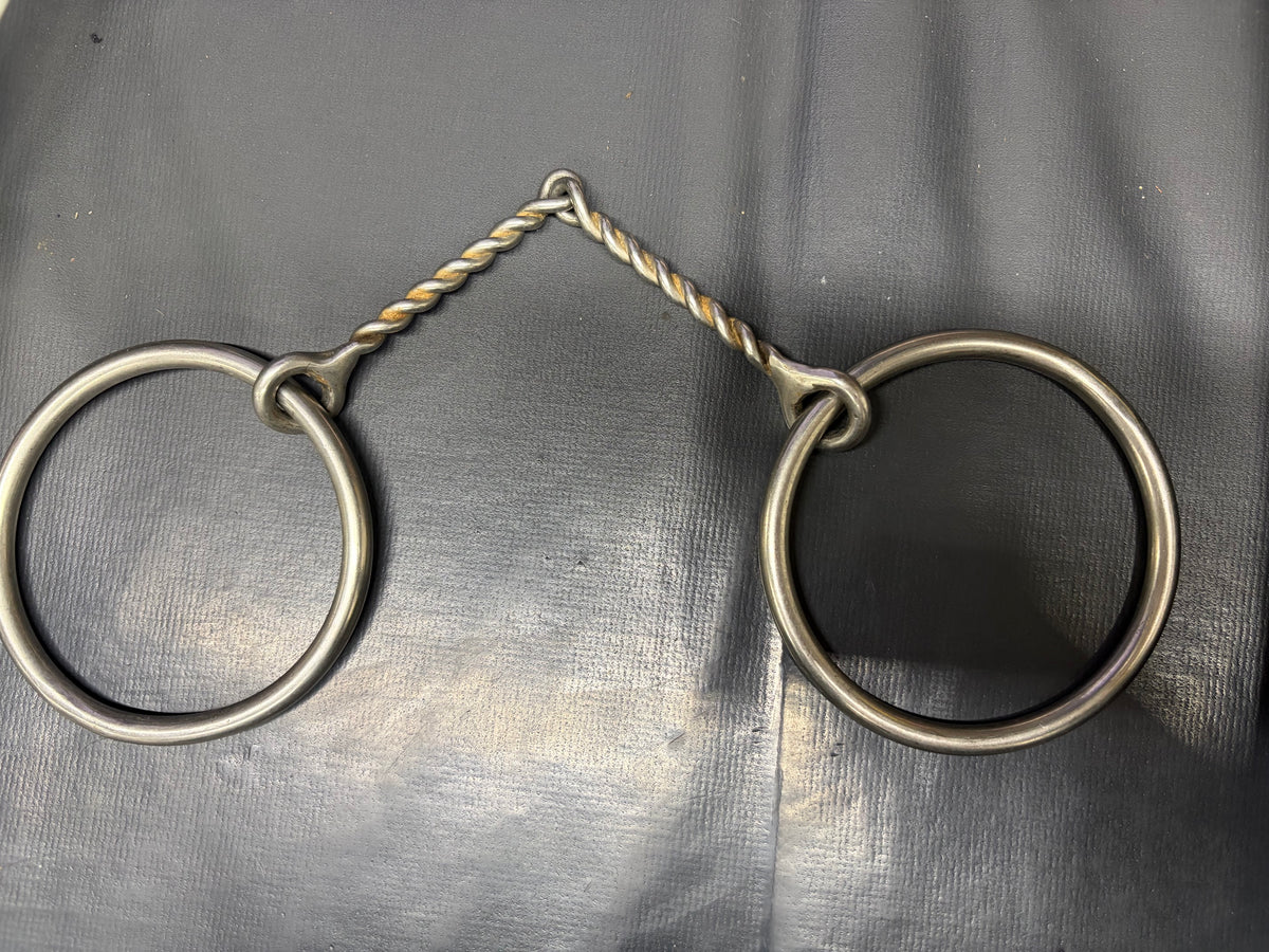 O Ring Twisted Wire Snaffle Bit - USED