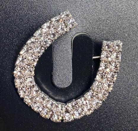 Rhinestone Horseshoe Lapel Pin