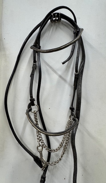 Vintage Arabian Show Black Halter with Lead - Used