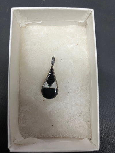 Handmade Sterling Silver Black Pendant