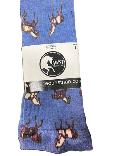 AWST Int'l Ladies Snaffle Bits Crew Socks (Multiple Colors Available)