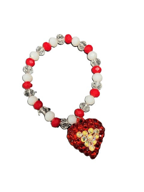 Beaded Valentine Heart Bracelets