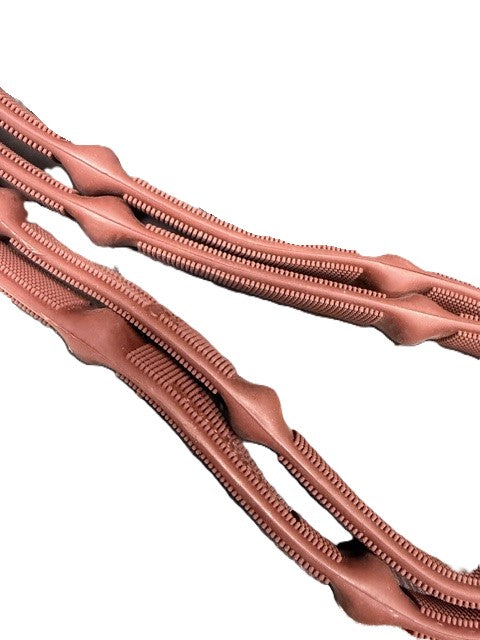 Raven Rubber Reins (Havana Brown)
