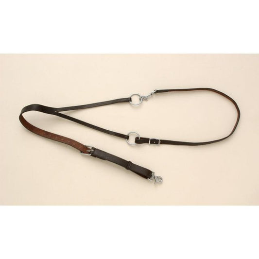 TOUGH1 Pony Leather Training Martingale with Scissor Snap