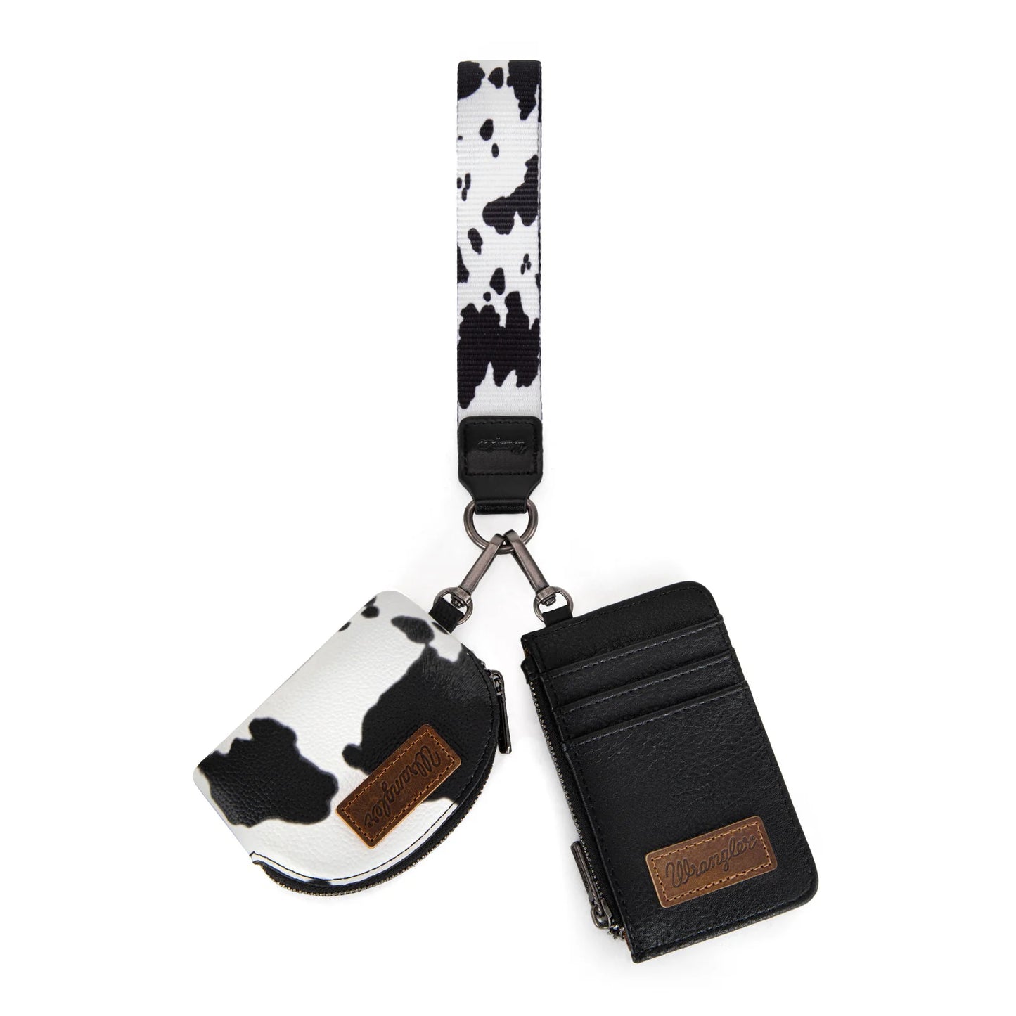 Montana West - Cow Print Dual Pouch Wristlet