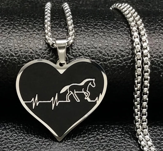 Horse Stainless Steel Choker Necklace