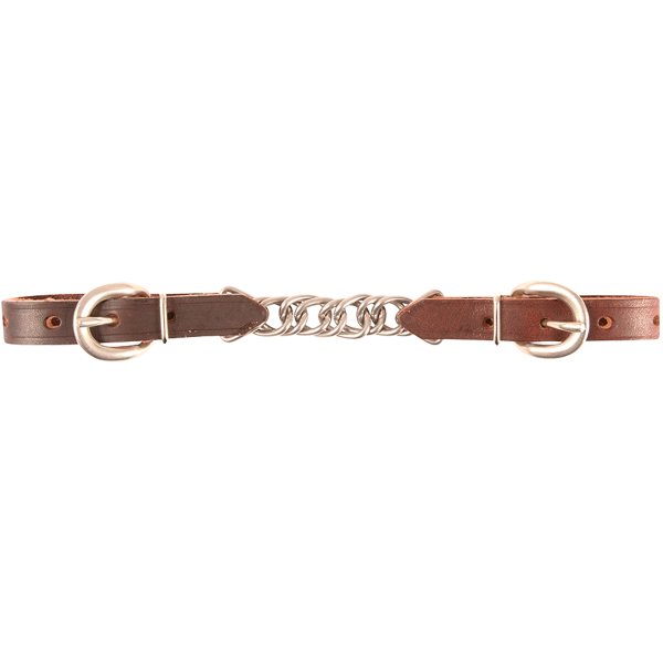 Latigo and Flat Link Chain Curb Strap