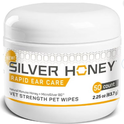 Silver Honey Rapid Ear Care Vet Strength Dog & Cat Wipes, 50 count