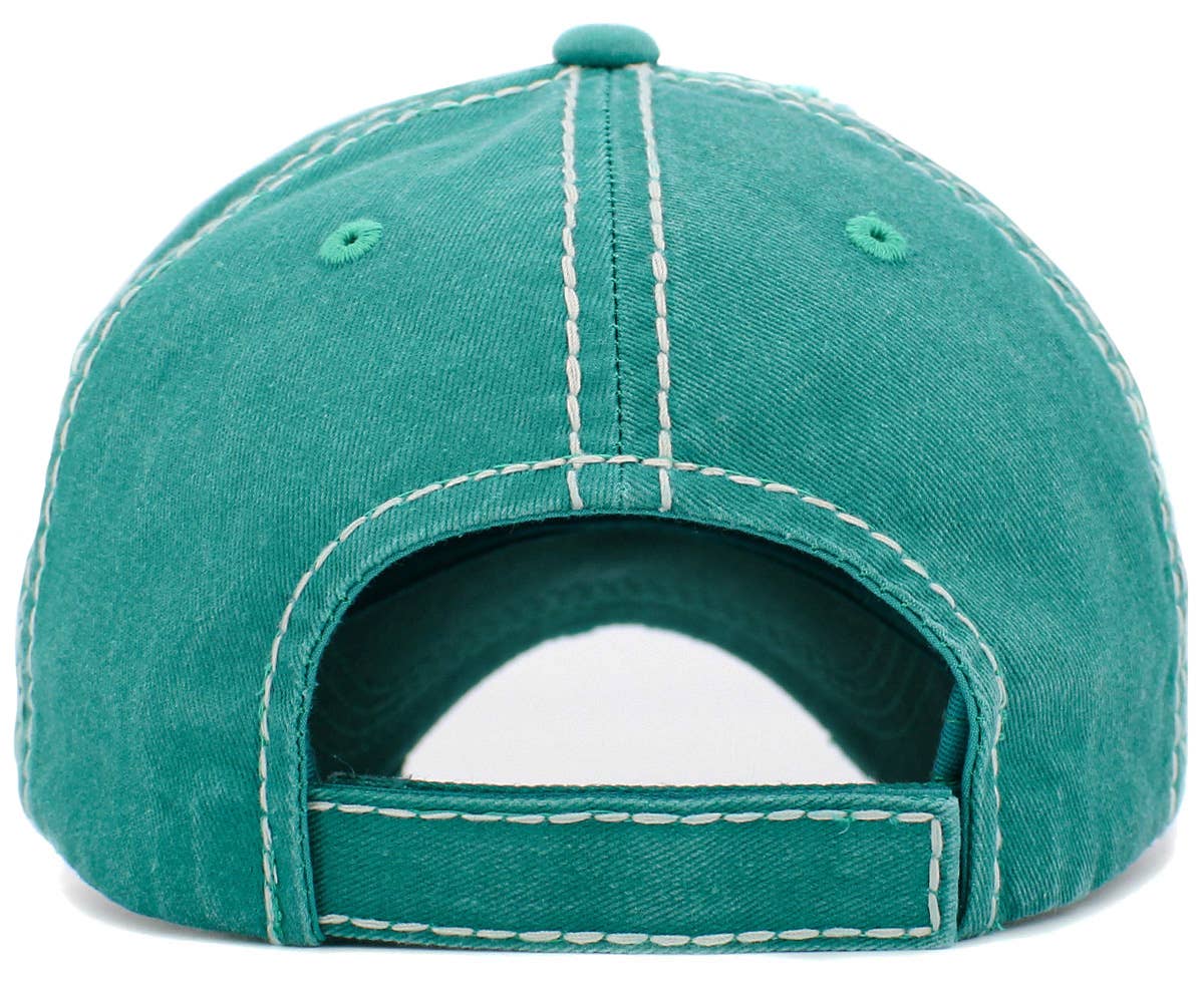 Boots Washed Vintage Ballcap: Turquoise