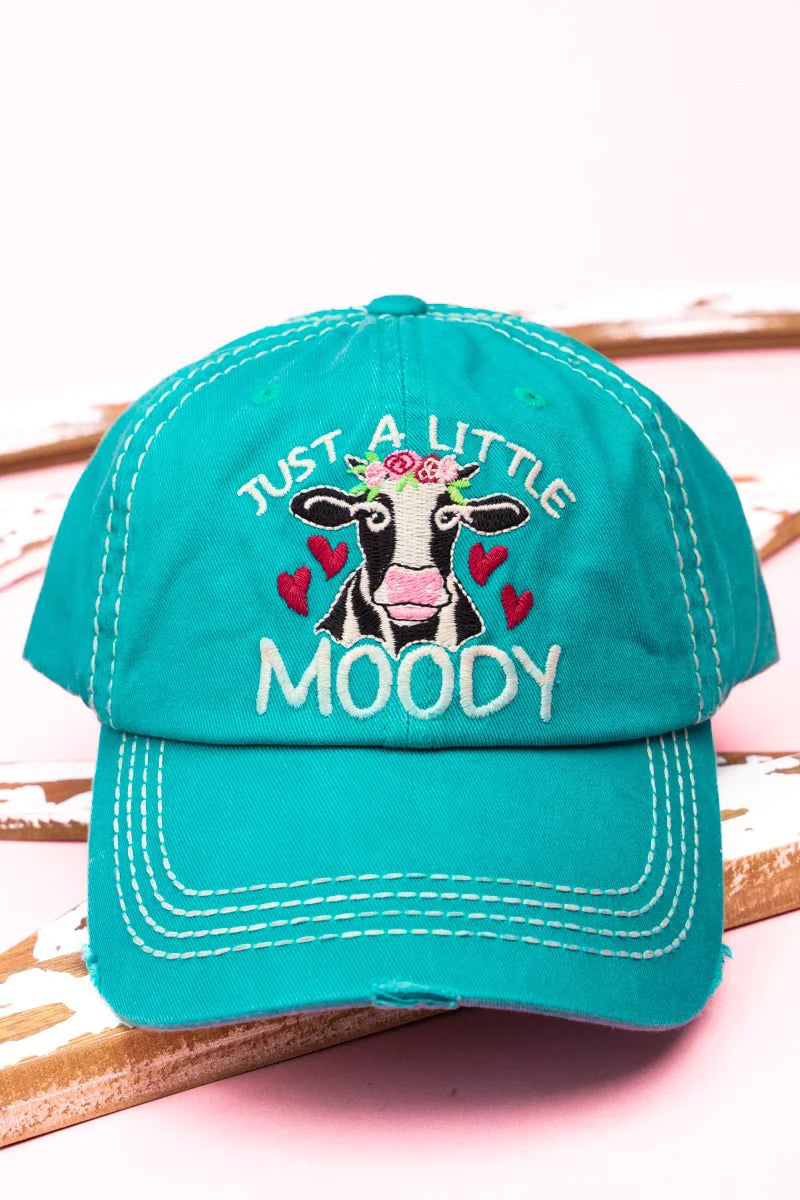 DISTRESSED 'JUST A LITTLE MOODY' CAP
