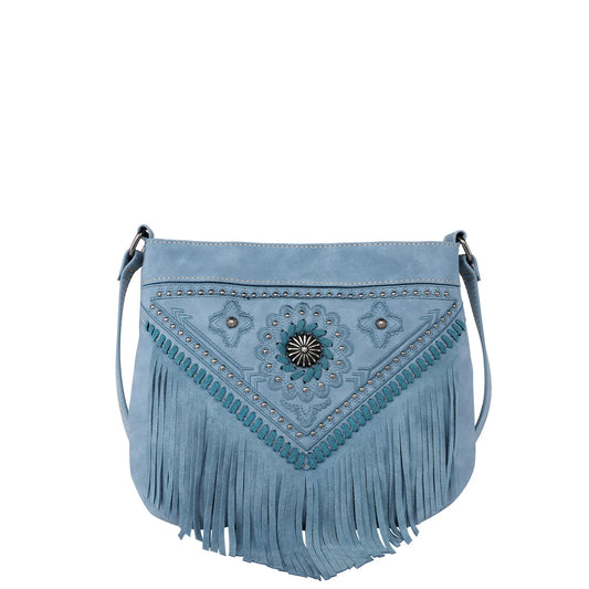 Montana West Concho Collection Concealed Carry Crossbody Bag - Jean