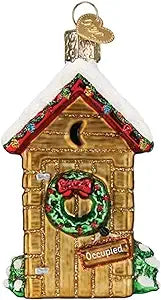 Old World Christmas - Holiday Outhouse Glass Blown Ornament for Christmas Tree