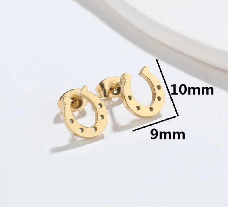 Horseshoe Shape Stud Earrings