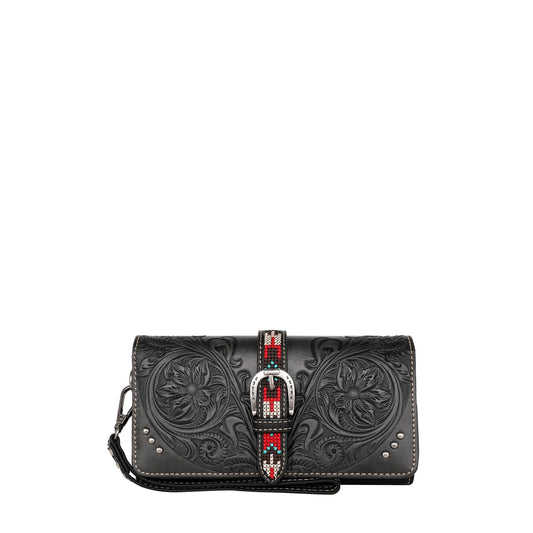 Montana West Tooled/Buckle Collection Wallet