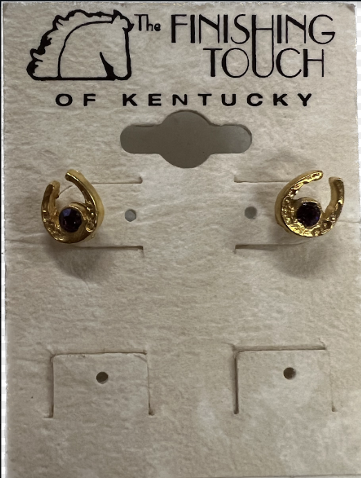 The Finishing Touch - Mini Stone Horseshoe Earring