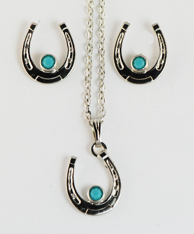 The Finishing Touch - Horseshoe with Imitation Stone Sets
