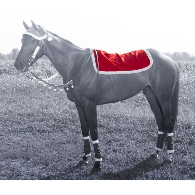 TOUGH1 WESTERN SANTA SADDLE PAD COVER