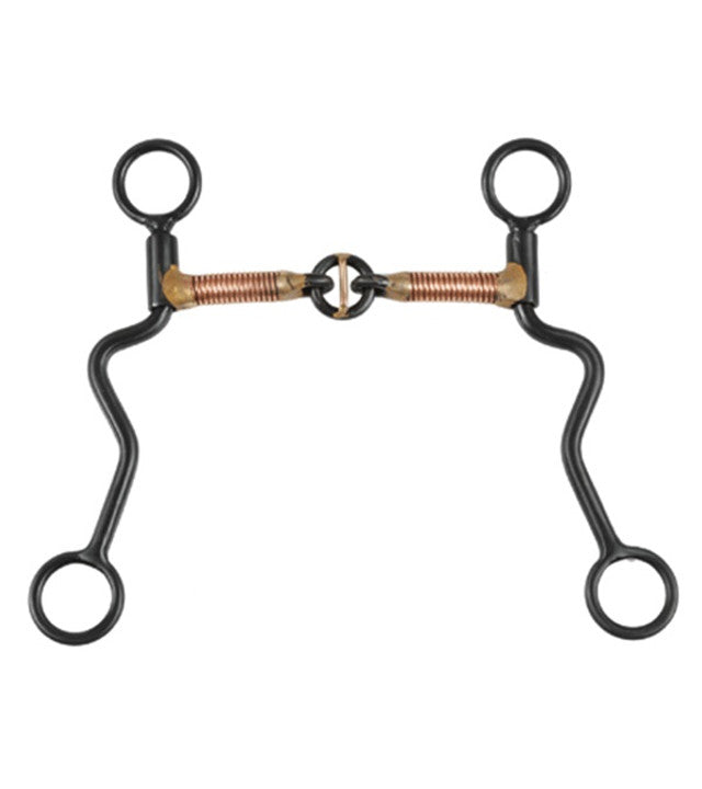 Black Steel Training Snaffle Bit 5"
