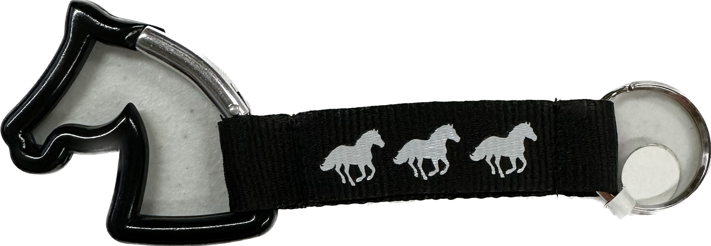 Horse Head Keychain with Webbing Strap