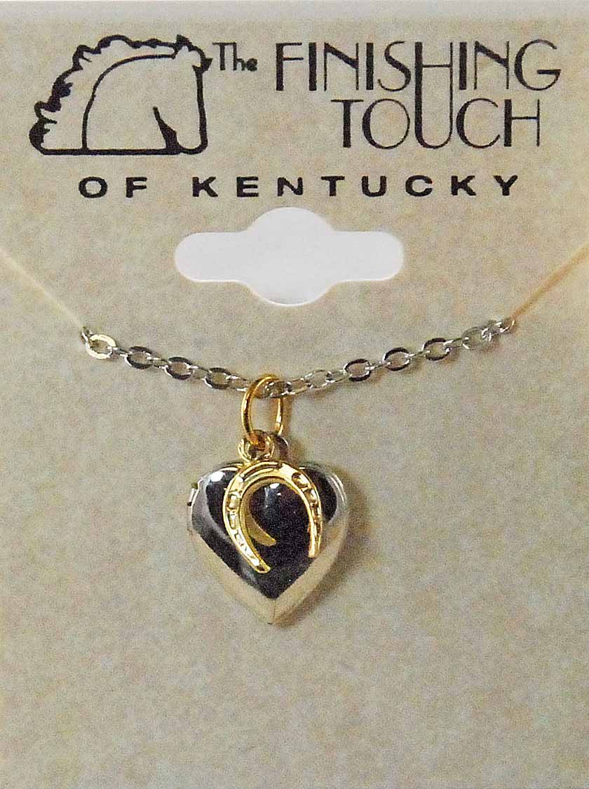 The Finishing Touch - Heart Shaped Locket With Charm Necklace