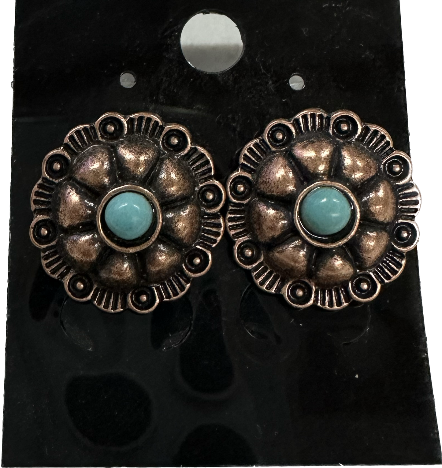 Small Concho Stud Earrings