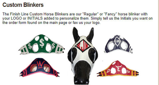 Custom Blinkers for Horses