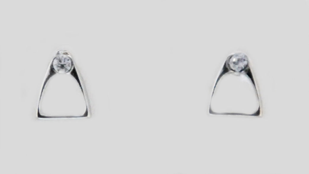 The Finishing Touch - Mini Stirrup with Czech Crystal Stone