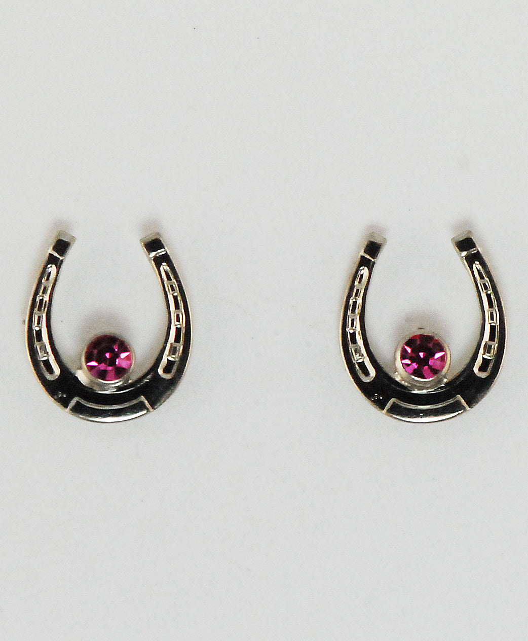 The Finishing Touch - Horseshoe with Imitation Stone Earrings