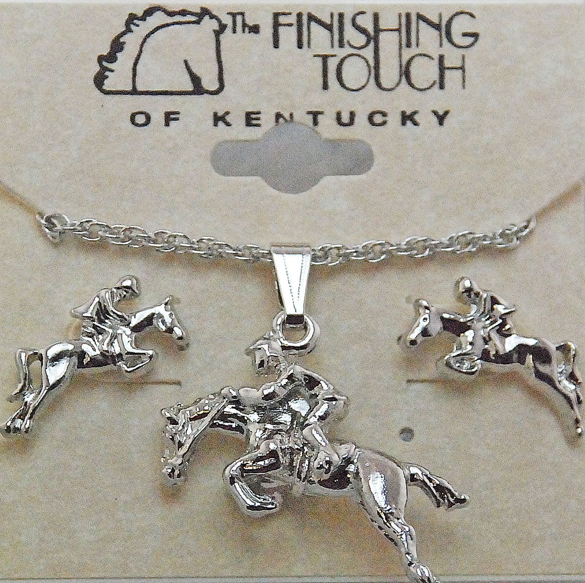 Jumper Necklace & Earrings Set