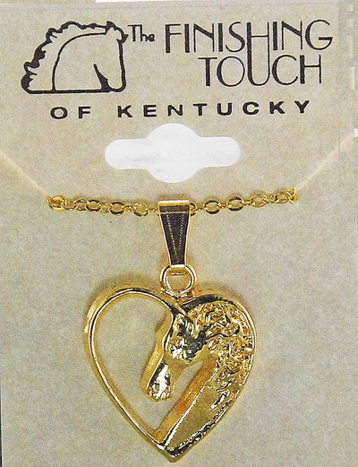 The Finishing Touch - Gold Horse Head in Heart