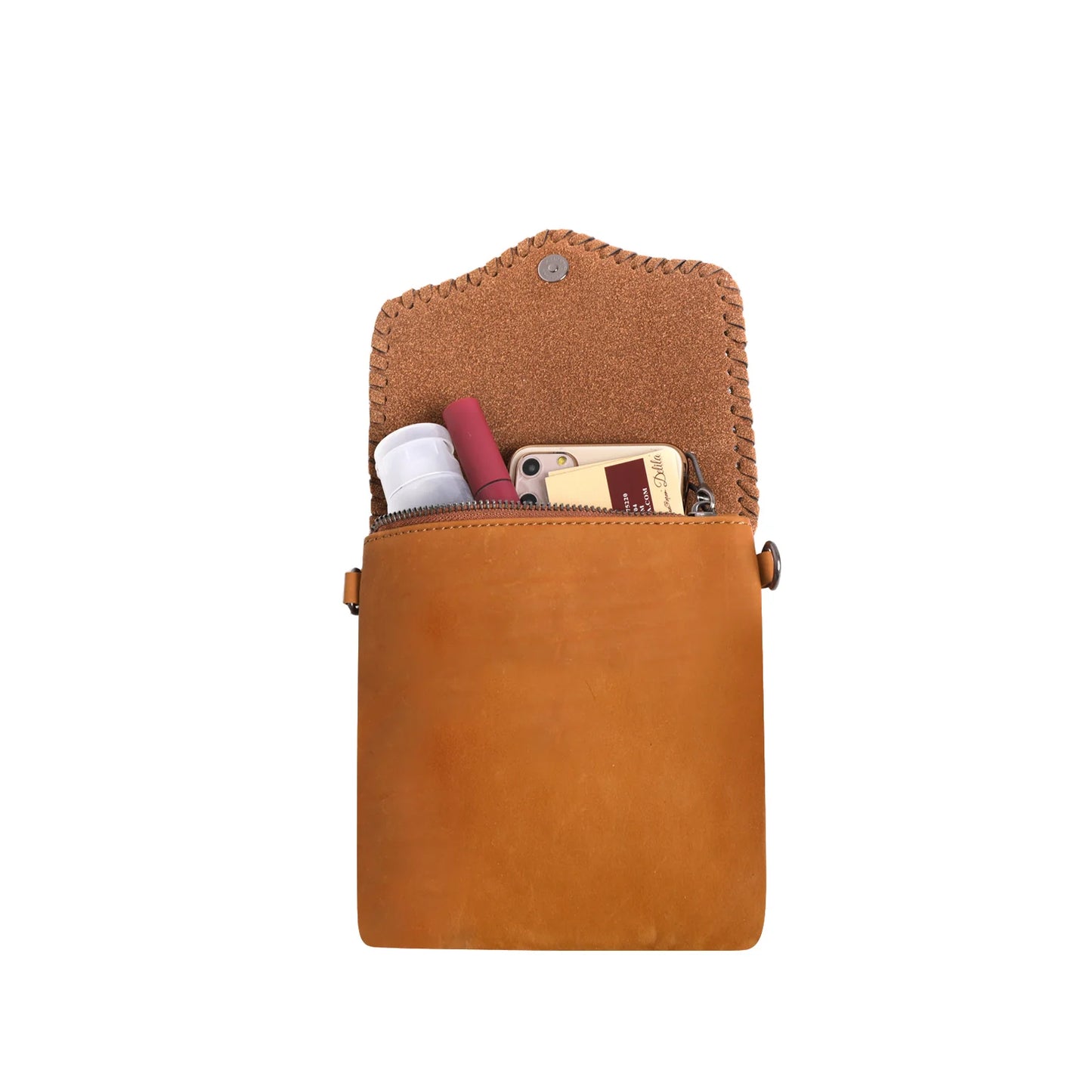 Montana West - 100% Genuine Leather Hair-On Cowhide Collection Crossbody - Orange Brown