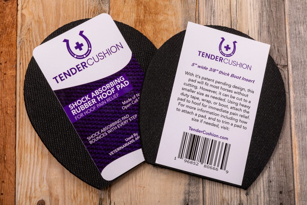 Tender Cushion Shock Absorbing Rubber Hoof Pad (Multiple Sizes Available)