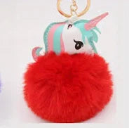 Cute And Creative Unicorn Fur Ball Pendants Keychain