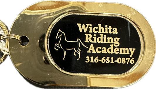 Wichita Riding Acadamy Gold Keychain