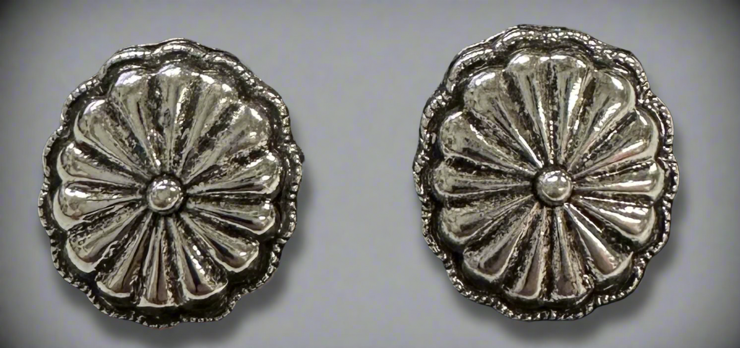 Small Butterfly Concho Stud Earrings