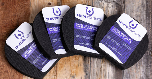 Tender Cushion  5" wide x 3/4" thick Original Hoof Pad 5" wide 3/4" thick. Fits 85% of horses