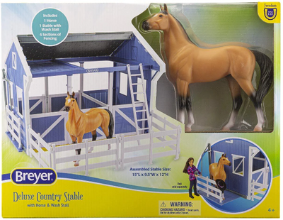 Breyer Deluxe Country Stable with Horse & Wash Stall