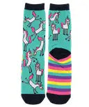Lazy One - Womens Unicorn Crew Sock 🦄 (One Size 5-10)