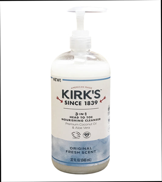 Kirk's™ 3-IN-1 Head to Toe Nourishing Cleanser Original Fresh Scent