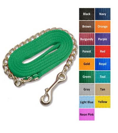 Lead Shank with 30" Brass Plated Chain (Multiple Colors Available)
