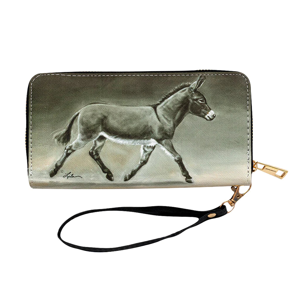 AWST Int'l "Lila" Donkey On The Move Wallet Clutch