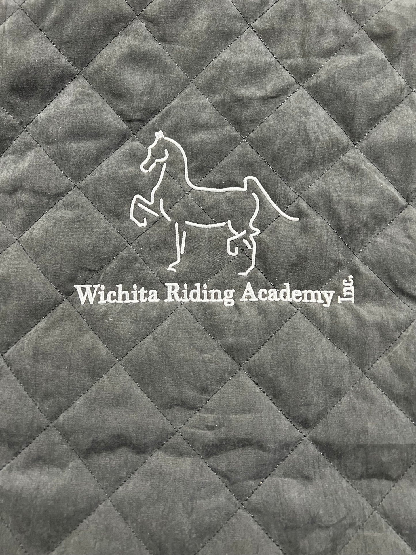 Wichita Riding Academy embroidered quilted Vest PLUS SIZE