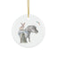 Adorable Chubby Ponies Holiday Ornament: Adorable Little Holiday Helper - Chestnut Pony with Lights